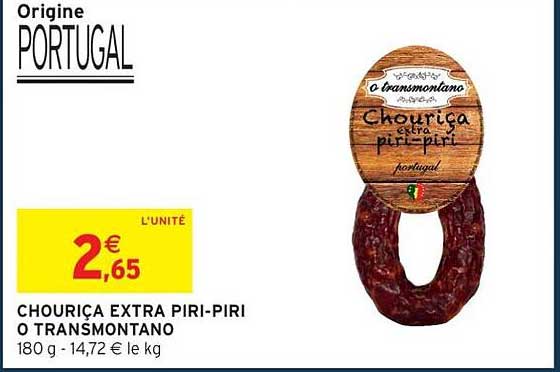 CHOURIÇA EXTRA PIRI-PIRI O TRANSMONTANO