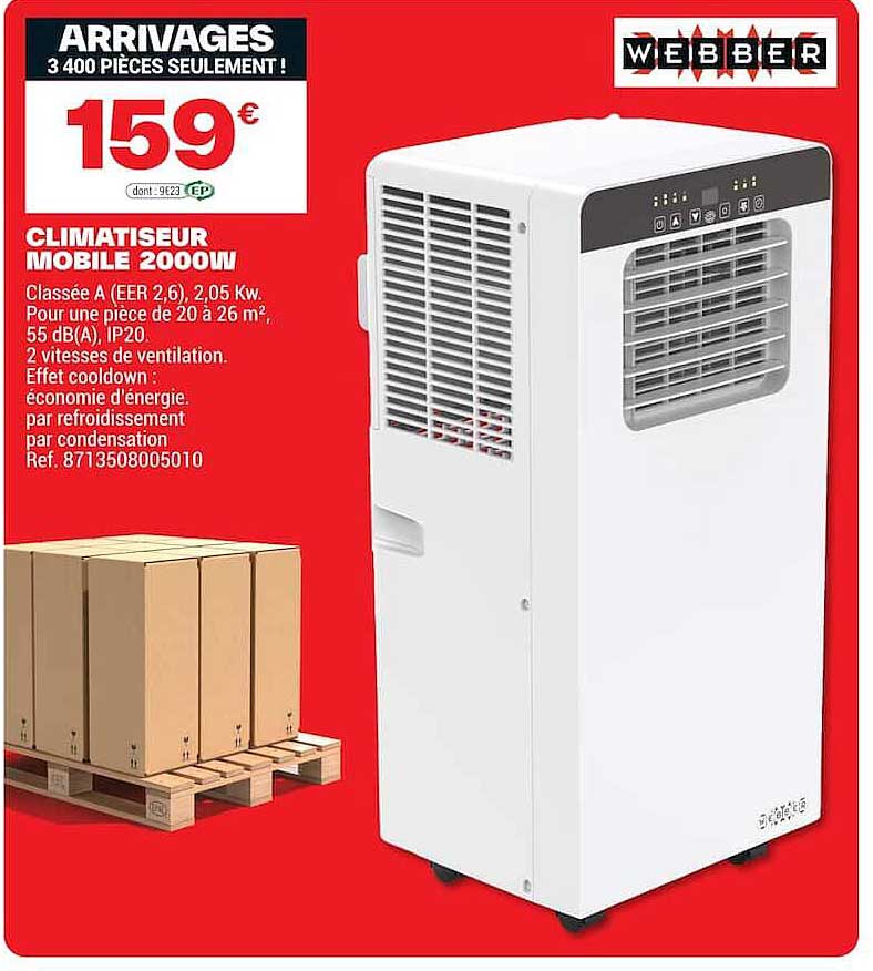 CLIMATISEUR MOBILE 2000W