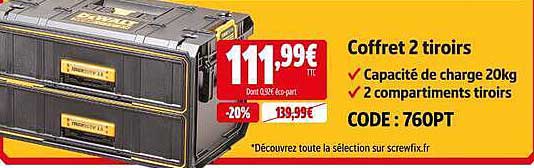 Coffret 2 tiroirs