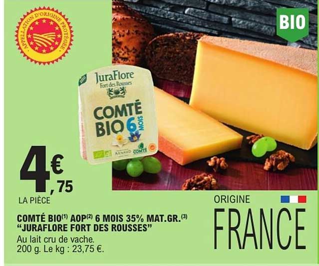 COMTÉ BIO AOP 6 MOIS 35% MAT.GR. "JURAFLORE FORT DES ROUSSES"