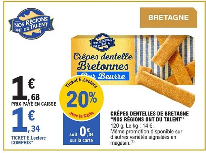 Crêpes dentelle de Bretagne “Nos Régions ont du Talent”
