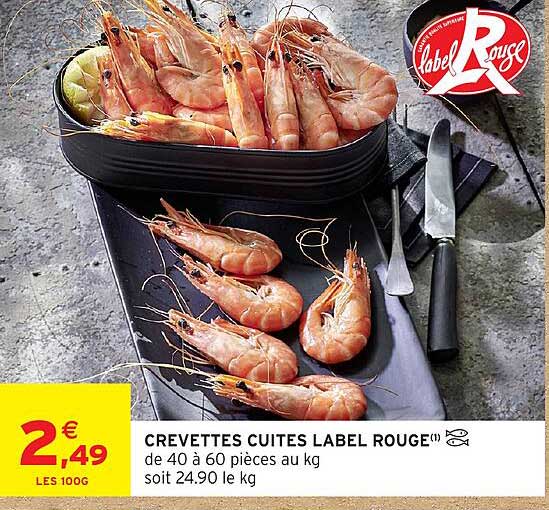 CREVETTES CUITES LABEL ROUGE(1)