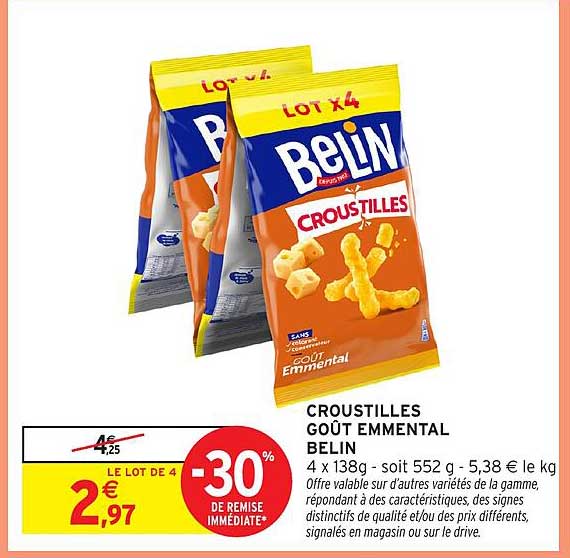 CROUSTILLES GOÛT EMMENTAL BELIN