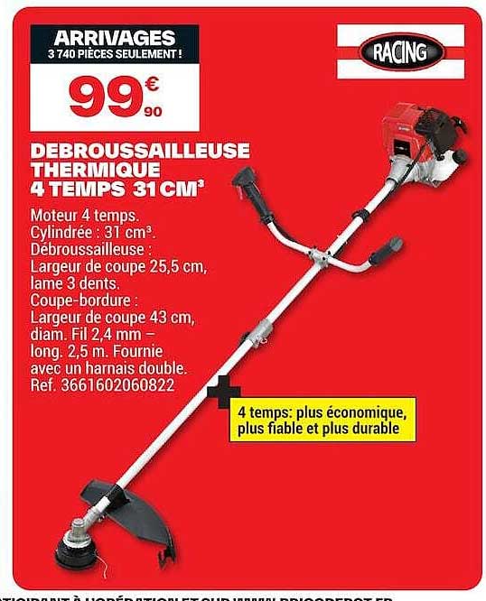 DEBROUSSAILLEUSE THERMIQUE 4 TEMPS 31CM³