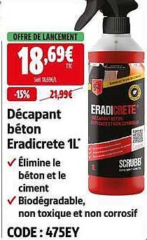 Décapant béton Eradicrete 1L