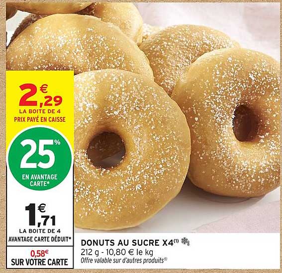 DONUTS AU SUCRE X4