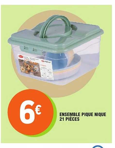 ENSEMBLE PIQUE NIQUE 21 PIECES