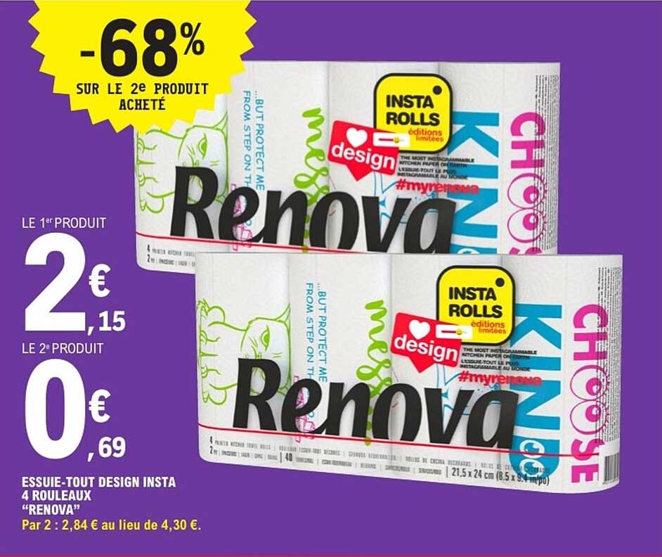 ESSUIE-TOUT DESIGN INSTA 4 ROULEAUX “RENOVA”