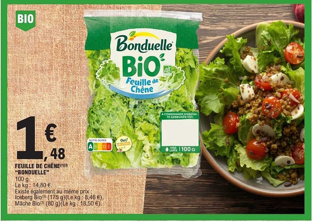 FEUILLE DE CHÊNE « BONDUELLE »
