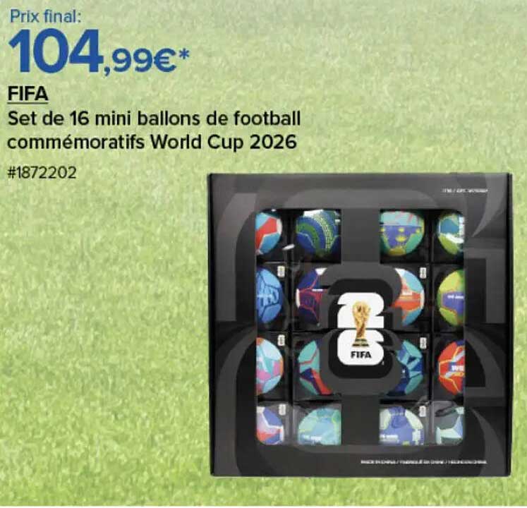 FIFA Set de 16 mini ballons de football commémoratifs World Cup 2026