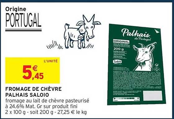 FROMAGE DE CHÈVRE PALHAIS SALOIO