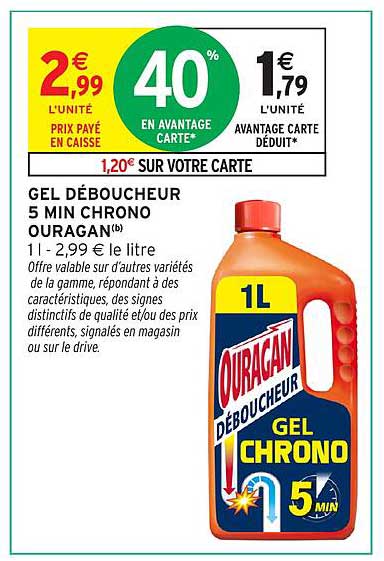 GEL DÉBOUCHEUR 5 MIN CHRONO OURAGAN(b)