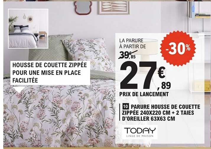 HOUSSE DE COUETTE ZIPPÉE POUR UNE MISE EN PLACE FACILITÉE