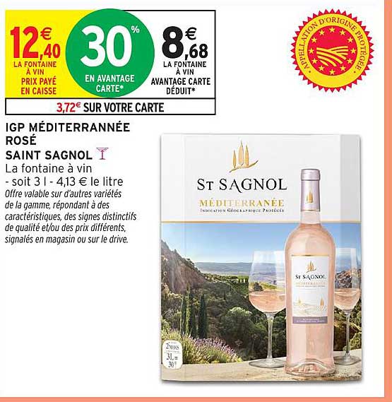 IGP MÉDITERRANÉE ROSÉ SAINT SAGNOL La fontaine à vin