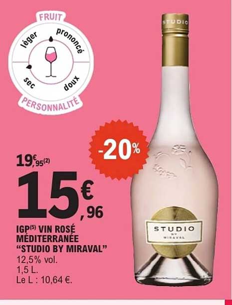 IGP VIN ROSÉ MÉDITERRANÉE “STUDIO BY MIRAVAL”