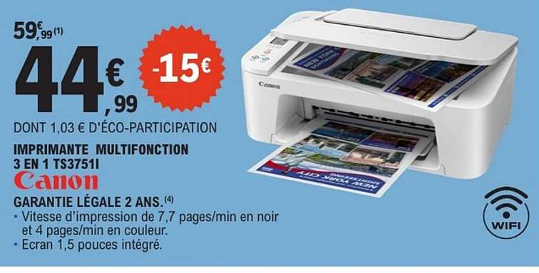 IMPRIMANTE MULTIFONCTION 3 EN 1 TS3751I Canon