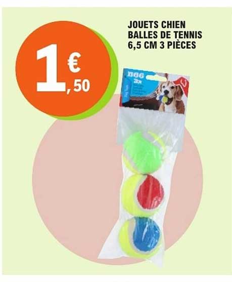 JOUETS CHIEN BALLES DE TENNIS 6,5 CM 3 PIÈCES