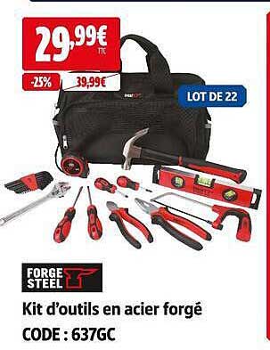 Kit d’outils en acier forgé