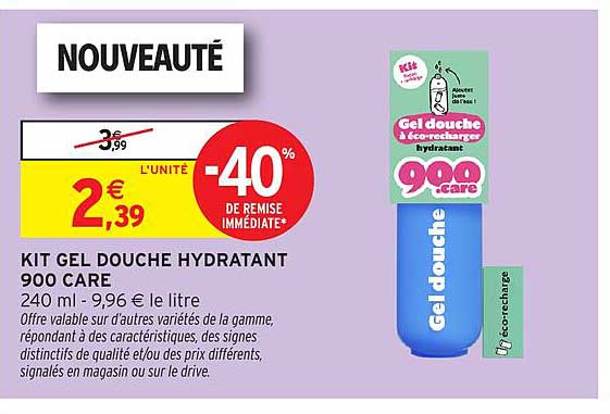 KIT GEL DOUCHE HYDRATANT 900 CARE