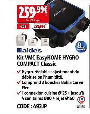 Kit VMC EasyHOME HYGRO COMPACT Classic
