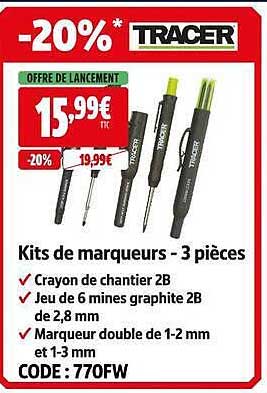 Kits de marqueurs - 3 pièces