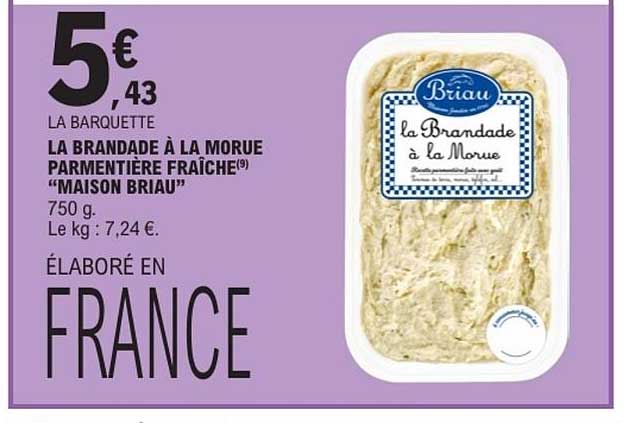 LA BARQUETTE LA BRANDADADE À LA MORUE PARMENTIERE FRAICHE(9) “MAISON BRIAU”