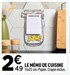 LE MÉMO DE CUISINE