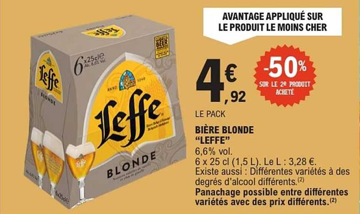 LE PACK BIÈRE BLONDE “LEFFE”
