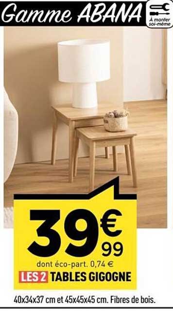 LES 2 TABLES GIGOGNE