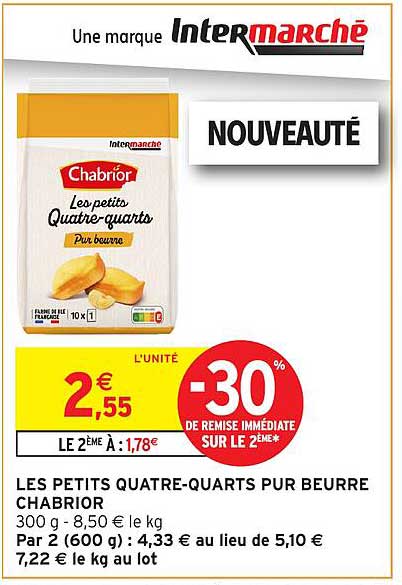LES PETITS QUATRE-QUARTS PUR BEURRE CHABRIOR