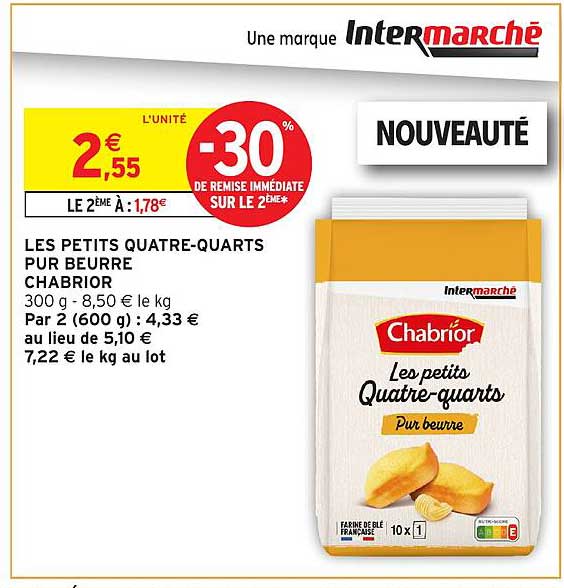 LES PETITS QUATRE-QUARTS PUR BEURRE CHABRIOR