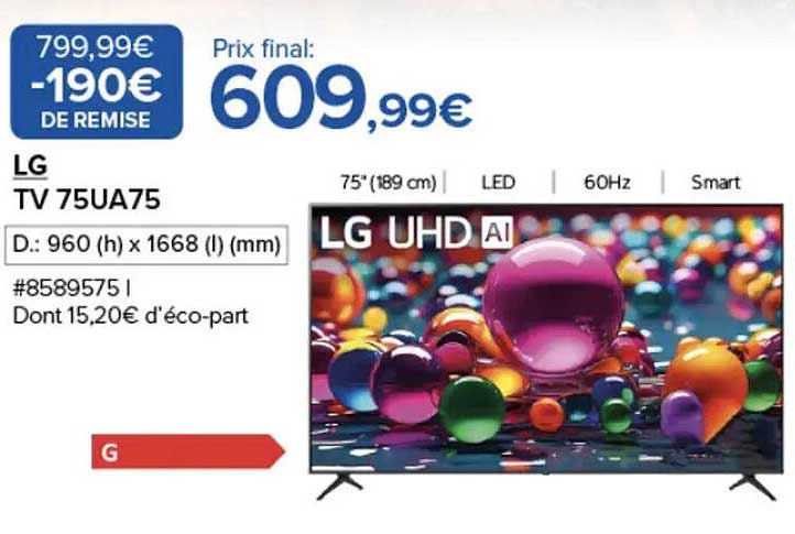 LG TV 75UA75