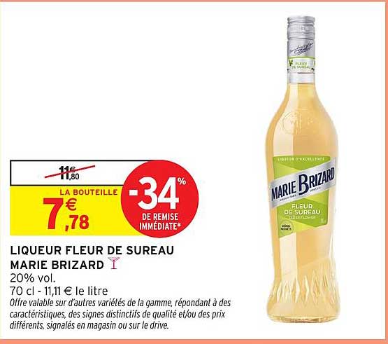 LIQUEUR FLEUR DE SUREAU MARIE BRIZARD