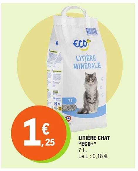LITIÈRE CHAT “ECO+” 7 L.