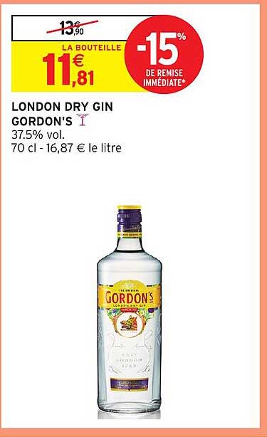 LONDON DRY GIN GORDON'S