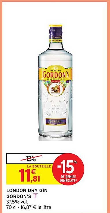 LONDON DRY GIN GORDON'S