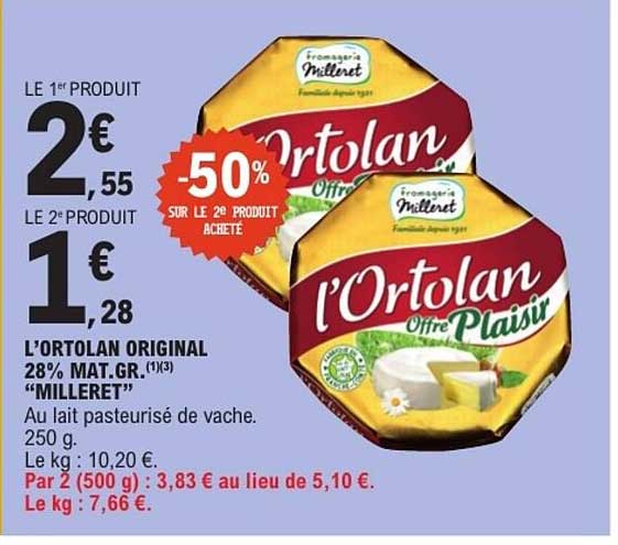 L'ORTOLAN ORIGINAL 28% MAT.GR. "MILLERET"