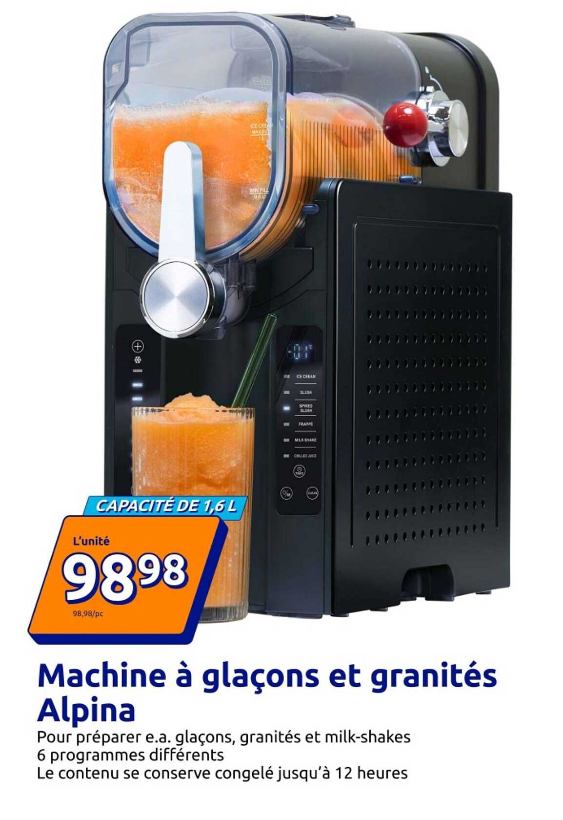 Machine à glaçons et granités Alpina