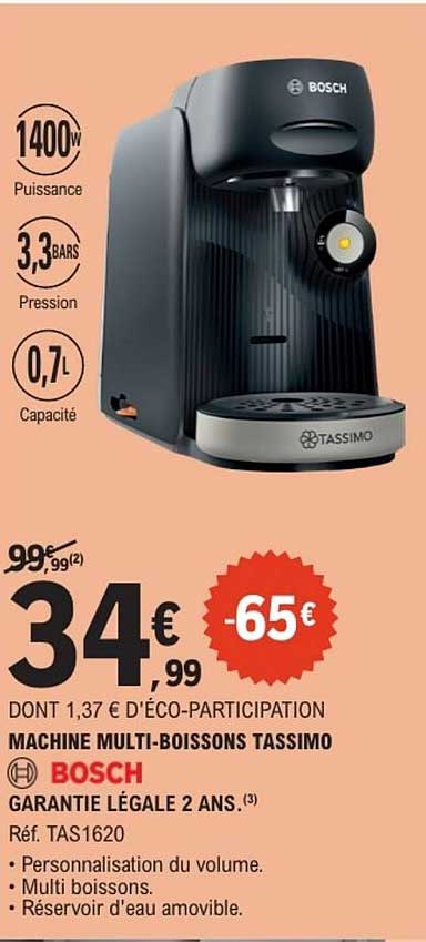 MACHINE MULTI-BOISSONS TASSIMO BOSCH