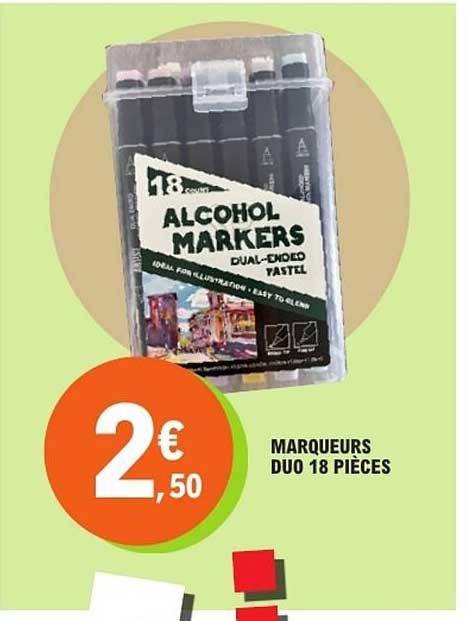 MARQUEURS DUO 18 PIÈCES