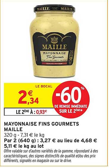 MAYONNAISE FINS GOURMETS MAILLE