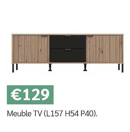 Meuble TV (L157 H54 P40).