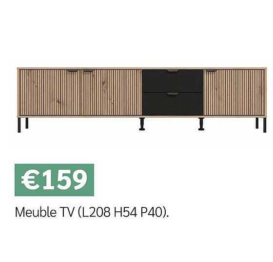 Meuble TV (L208 H54 P40).