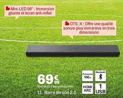 Mini-LED 98'' : Immersion géante et écran anti-reflet