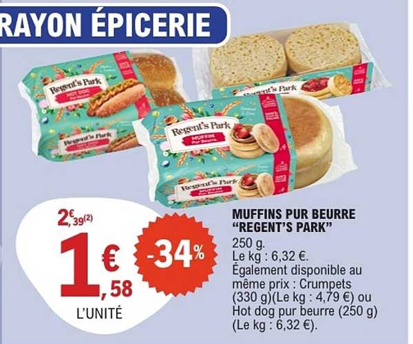 MUFFINS PUR BEURRE "REGENT’S PARK"