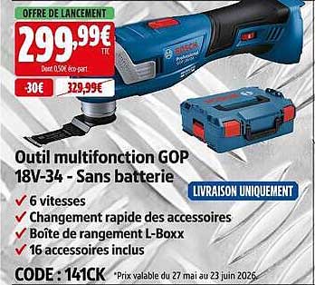 Outil multifonction GOP 18V-34 - Sans batterie