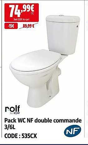 Pack WC NF double commande 3/6L