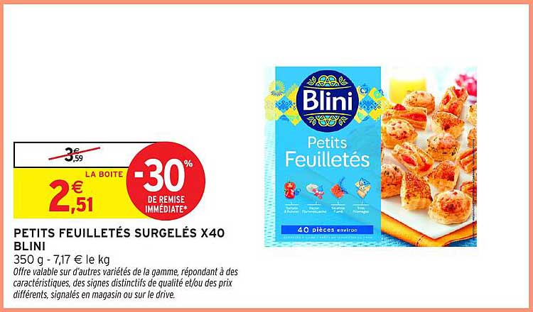 PETITS FEUILLETÉS SURGELÉS X40 BLINI