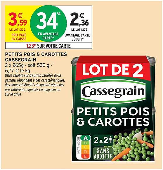 PETITS POIS & CAROTTES CASSEGRAIN