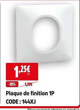 Plaque de finition 1P CODE : 144XJ